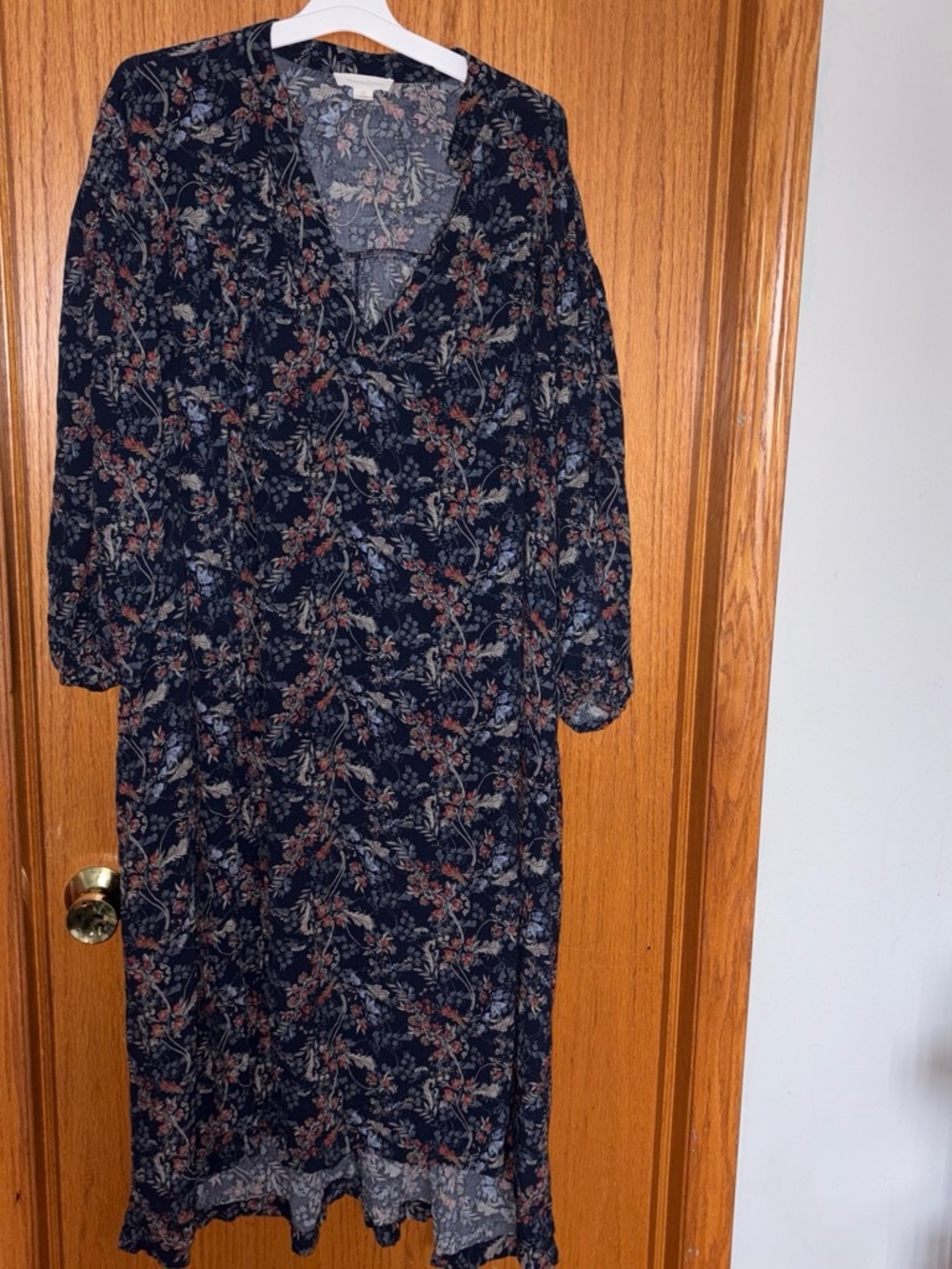 Treasure & Bond Navy Floral Maxi Dress